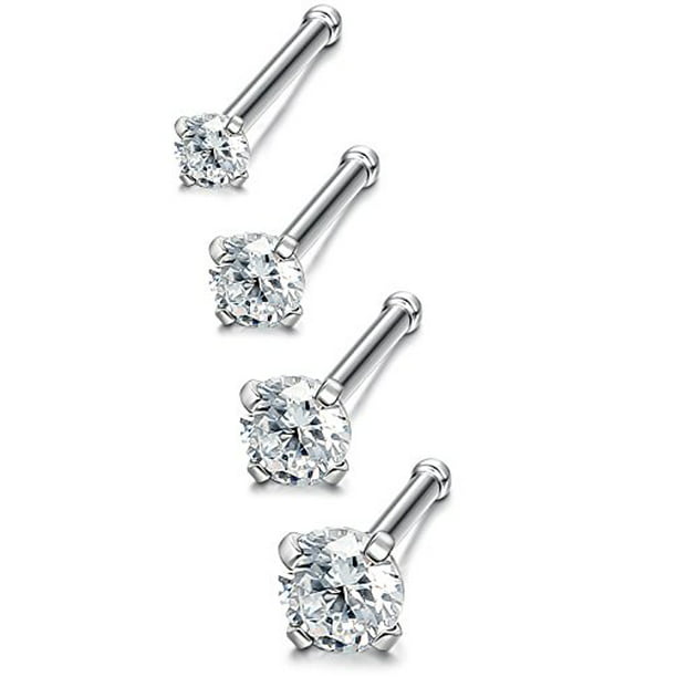 Jstyle 20G Stainless Steel Nose Rings Studs Piercing Body Jewelry 1.5mm 2mm 2.5mm 3mm